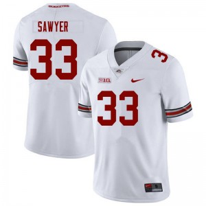 Men Jack Sawyer White Ohio State Buckeyes #33 Football Stitched Jersey 527803-296