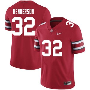 Men TreVeyon Henderson Red Ohio State Buckeyes #32 Football Limited Jersey 113492-589