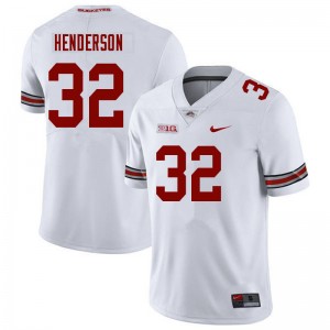 Men TreVeyon Henderson White Ohio State Buckeyes #32 Football Alumni Jersey 301741-397