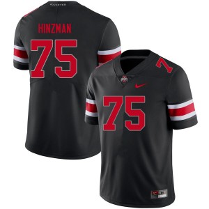 Men Carson Hinzman Blackout Ohio State Buckeyes #75 Football Player Jersey 845470-255