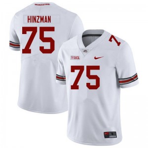 Men Carson Hinzman White Ohio State Buckeyes #75 Football 2025 Jersey 363479-549