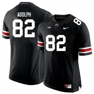 Men David Adolph Black Ohio State Buckeyes #82 Football Replica Jersey 727774-625