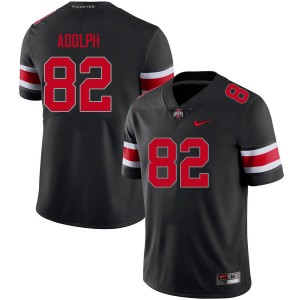 Men David Adolph Blackout Ohio State Buckeyes #82 Football Replica Jersey 461118-144