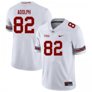 Men David Adolph White Ohio State Buckeyes #82 Football University Jersey 810879-889