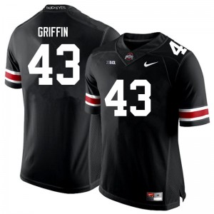 Men Diante Griffin Black Ohio State Buckeyes #43 Football 2025-26 Jersey 481271-627