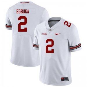 Men Emeka Egbuka White Ohio State Buckeyes #2 Football 2025-26 Jersey 901656-393