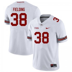 Men Jayden Fielding White Ohio State Buckeyes #38 Football Alumni Jersey 160211-773