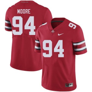 Men Jason Moore Red Ohio State Buckeyes #94 Football Embroidery Jersey 977822-187