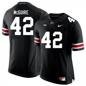 Men Joe McGuire Black Ohio State Buckeyes #42 Football 2025-26 Jersey 165582-555