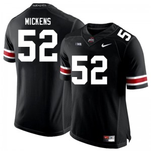 Men Joshua Mickens Black Ohio State Buckeyes #52 Football Game Jersey 951045-924