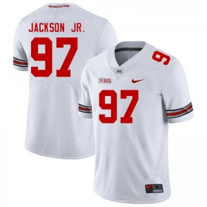 Men Kenyatta Jackson Jr. White Ohio State Buckeyes #97 Football Game Jersey 777064-868