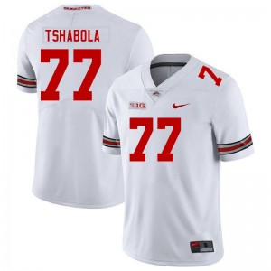 Men Tegra Tshabola White Ohio State Buckeyes #77 Football Game Jersey 434090-585