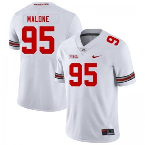 Men Tywone Malone White Ohio State Buckeyes #95 Football Game Jersey 574845-294