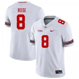 Men Arvell Reese White Ohio State Buckeyes #8 Football Player Jersey 370555-859