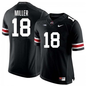 Men Bodpegn Miller Black Ohio State Buckeyes #18 Football Player Jersey 239573-191