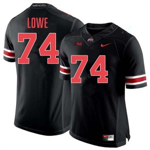 Men Carter Lowe Blackout Ohio State Buckeyes #74 Football Stitched Jersey 594081-561