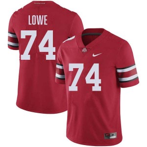Men Carter Lowe Red Ohio State Buckeyes #74 Football University Jersey 660643-542