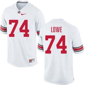 Men Carter Lowe White Ohio State Buckeyes #74 Football Replica Jersey 295294-318