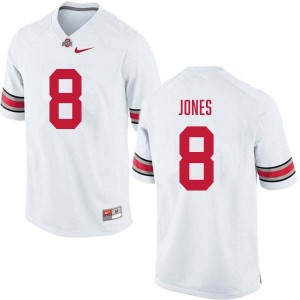 Men De'Zie Jones White Ohio State Buckeyes #8 Football University Jersey 972930-333