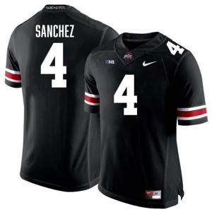 Men Devin Sanchez Black Ohio State Buckeyes #4 Football Official Jersey 253393-869