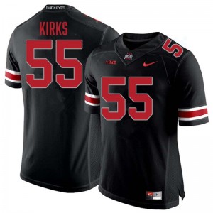 Men Dominic Kirks Blackout Ohio State Buckeyes #55 Football High School Jersey 541985-754