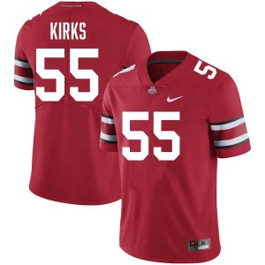 Men Dominic Kirks Red Ohio State Buckeyes #55 Football Official Jersey 727300-161