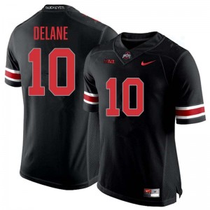 Men Faheem Delane Blackout Ohio State Buckeyes #10 Football Embroidery Jersey 103934-766