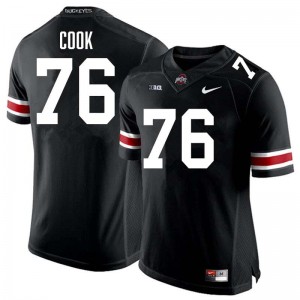 Men Jake Cook Black Ohio State Buckeyes #76 Football Official Jersey 454867-867