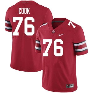 Men Jake Cook Red Ohio State Buckeyes #76 Football Player Jersey 365687-575