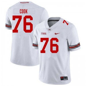 Men Jake Cook White Ohio State Buckeyes #76 Football NCAA Jersey 722154-606