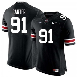 Men Jarquez Carter Black Ohio State Buckeyes #91 Football NCAA Jersey 812066-626