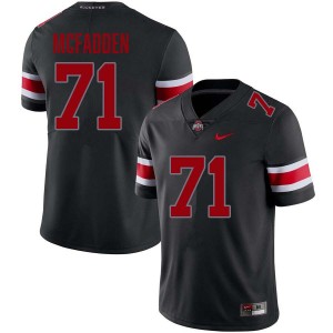 Men Jayvon McFadden Blackout Ohio State Buckeyes #71 Football Official Jersey 560552-718