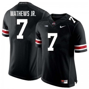 Men Jermaine Mathews Jr. Black Ohio State Buckeyes #7 Football Stitched Jersey 638034-910