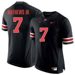Men Jermaine Mathews Jr. Blackout Ohio State Buckeyes #7 Football NCAA Jersey 464800-571