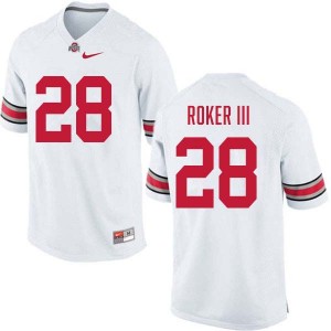 Men Leroy Roker III White Ohio State Buckeyes #28 Football 2025-26 Jersey 847825-519