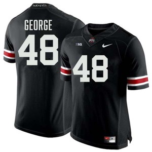 Men Logan George Black Ohio State Buckeyes #48 Football Game Jersey 299301-113