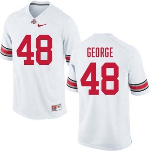 Men Logan George White Ohio State Buckeyes #48 Football Embroidery Jersey 590659-625