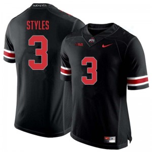 Men Lorenzo Styles Jr. Blackout Ohio State Buckeyes #3 Football NCAA Jersey 654106-638