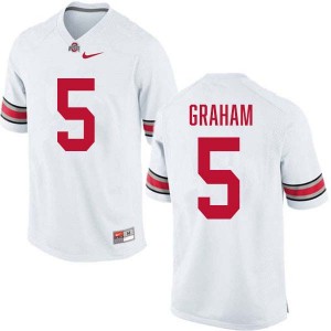 Men Mylan Graham White Ohio State Buckeyes #5 Football Stitched Jersey 109248-222