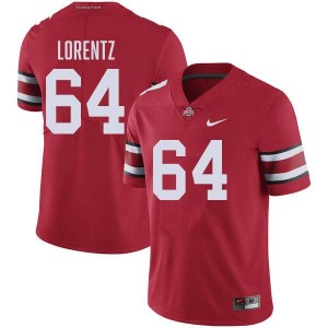 Men Simon Lorentz Red Ohio State Buckeyes #64 Football Replica Jersey 625756-978