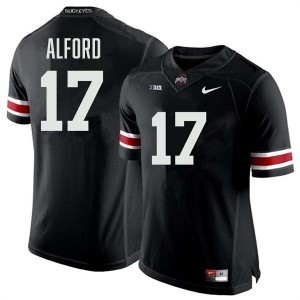 Men Tarvos Alford Black Ohio State Buckeyes #17 Football Stitched Jersey 381177-900