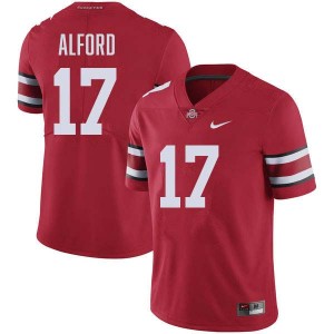 Men Tarvos Alford Red Ohio State Buckeyes #17 Football NCAA Jersey 507943-662