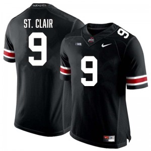 Men Tavien St. Clair Black Ohio State Buckeyes #9 Football Replica Jersey 119666-248