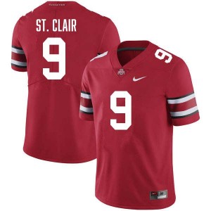 Men Tavien St. Clair Red Ohio State Buckeyes #9 Football Embroidery Jersey 345536-905