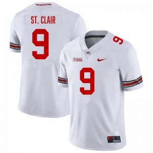 Men Tavien St. Clair White Ohio State Buckeyes #9 Football Official Jersey 825962-217