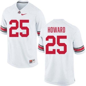 Men Ty Howard White Ohio State Buckeyes #25 Football Official Jersey 786605-162
