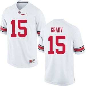 Men Zion Grady White Ohio State Buckeyes #15 Football University Jersey 934927-675