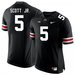 Men Aaron Scott Jr. Black Ohio State Buckeyes #5 Football High School Jersey 712779-605