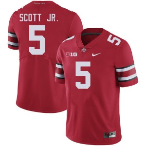 Men Aaron Scott Jr. Red Ohio State Buckeyes #5 Football Alumni Jersey 414151-101