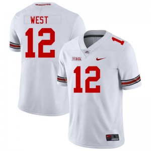 Men Bryce West White Ohio State Buckeyes #12 Football Limited Jersey 222043-793